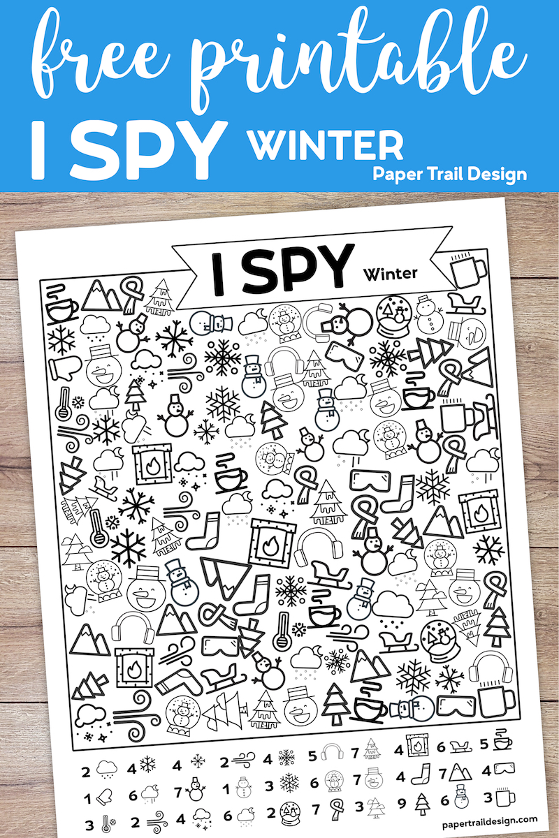free printable i spy winter activity - paper trail design